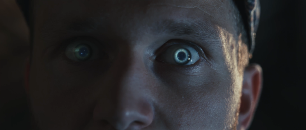Look of the actor of Jean in "Give me your name" with a light in his eyes